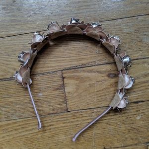 New gold flowers headband rose